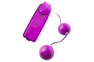 Фиолетовые вагинальные шарики с вибрацией