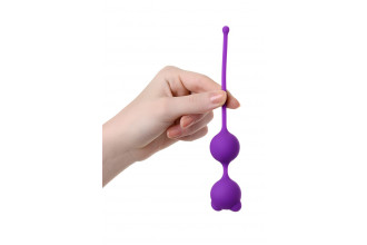 Фиолетовые вагинальные шарики A-Toys с ушками