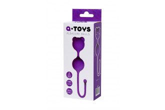 Фиолетовые вагинальные шарики A-Toys с ушками