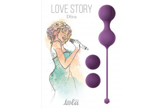 Набор фиолетовых вагинальных шариков Love Story Diva