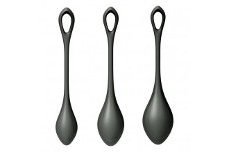 Набор из 3 черных вагинальных шариков Yoni Power 2