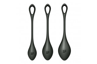 Набор из 3 черных вагинальных шариков Yoni Power 2