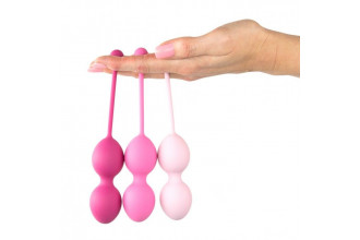Набор из 3 розовых вагинальных шариков FemmeFit Advanced Pelvic Muscle Training Set