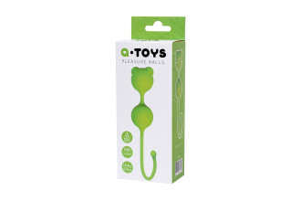 Зеленые вагинальные шарики A-Toys с ушками