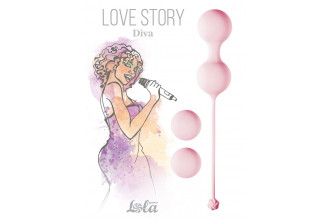 Набор розовых вагинальных шариков Love Story Diva