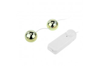 Золотистые шарики с вибрацией Goden Balls