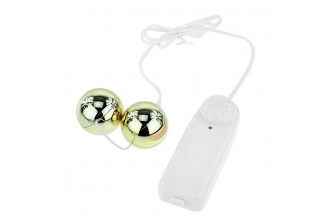 Золотистые шарики с вибрацией Goden Balls