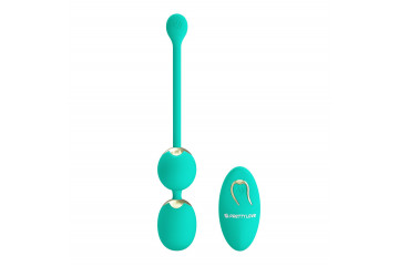 Зеленые вагинальные шарики Willie с вибрацией и пультом ДУ