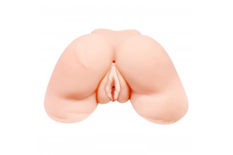 Телесная вибровагина Julie с 2 рабочими отверстиями