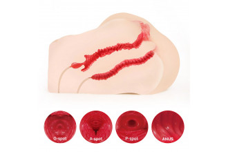 Мастурбатор-полуторс с двойным слоем материала Jenny Onahole Real Vagina