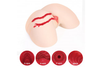 Мастурбатор-полуторс с двойным слоем материала Jenny Onahole Real Hips