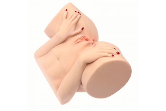 Телесный мастурбатор-полуторс Barbie