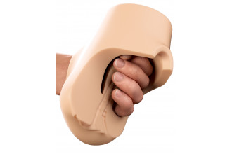 Телесный мастурбатор с вибрацией Double Pounder Vibrating Squeeze Stroker