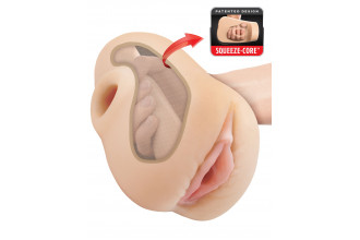 Телесный мастурбатор-вагина Pussy Pounder Squeeze Stroker