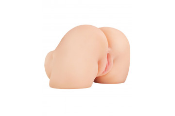 Телесный мастурбатор-полуторс с вибрацией Shake That Ass