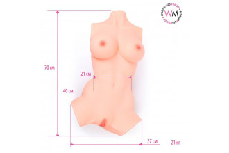 Телесный мастурбатор в виде женского торса