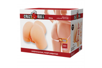 Телесный мастурбатор Olivia с 2 любовными отверстиями