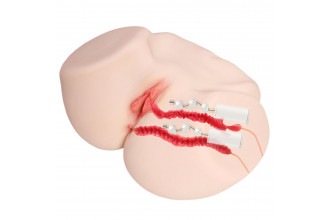 Мастурбатор-полуторс с двойным слоем материала и вибрацией Jenny Onahole Real Vagina