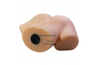 Телесный мастурбатор Vivian с 2 любовными тоннелями