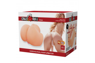 Телесный мастурбатор Vivian с 2 любовными тоннелями