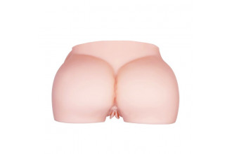 Телесный мастурбатор с двумя любовными тоннелями и вибрацией