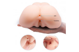 Телесный мастурбатор с 2 тоннелями Dual Vagina and Ass Veronica