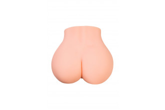 Телесный мастурбатор в форме попки с 2 любовными входами