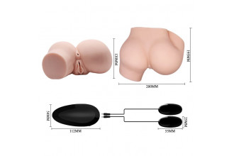 Телесный полуторс с двумя любовными тоннелями и вибрацией