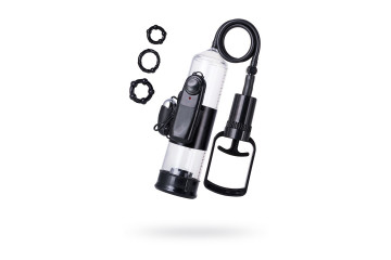 Вакуумная помпа A-toys с вибропулей и эрекционными кольцами