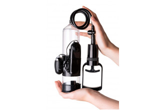 Вакуумная помпа A-toys с вибропулей и эрекционными кольцами