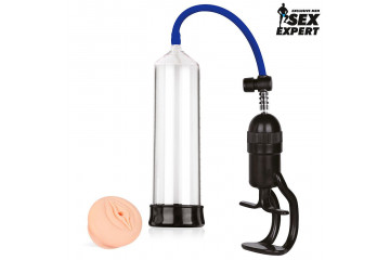 Прозрачная вакуумная помпа с ручным поршнем