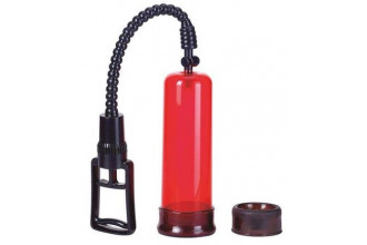 Вакуумная помпа с двумя сменными насадками NEW STAY HARD PUMP CLEAR RED
