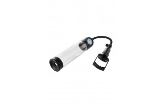 Прозрачная вакуумная помпа с манометром Deluxe Penis Pump