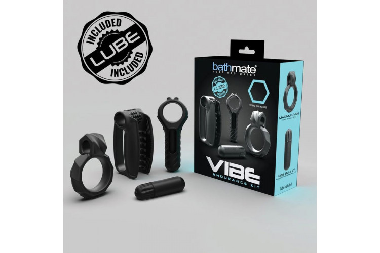 Набор Bathmate Vibe Endurance Kit: 2 эрекционных кольца, вибропуля, мастурбатор
