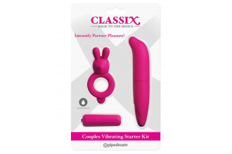 Ярко-розовый вибронабор для пар Couples Vibrating Starter Kit