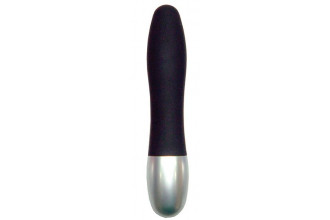 Черный миниатюрный вибратор DISCRETION - 8 см.