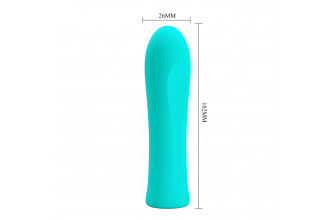 Мятный мини-вибратор Alfreda - 10,2 см.