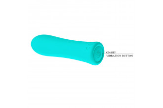 Мятный мини-вибратор Alfreda - 10,2 см.