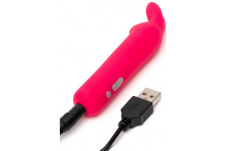 Розовая вибропуля с ушками Rechargeable Rabbit Ears Bullet Vibrator