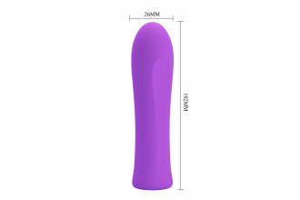 Фиолетовый мини-вибратор Alfreda - 10,2 см.