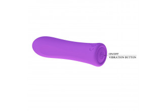 Фиолетовый мини-вибратор Alfreda - 10,2 см.