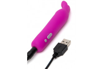 Лиловая вибропуля с ушками Rechargeable Rabbit Ears Bullet Vibrator
