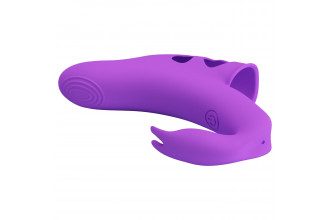 Фиолетовый вибратор на палец Yenna