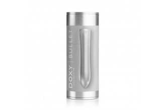 Серебристая металлическая вибропуля Doxy - 12 см.