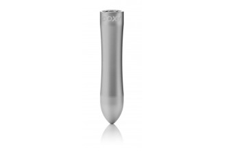 Серебристая металлическая вибропуля Doxy - 12 см.