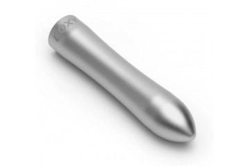 Серебристая металлическая вибропуля Doxy - 12 см.