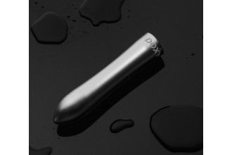 Серебристая металлическая вибропуля Doxy - 12 см.