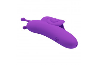 Фиолетовый вибратор на палец в форме улитки Snail