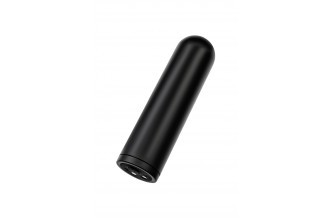 Черная перезаряжаемая вибропуля с пультом ДУ RealStick CALIBER