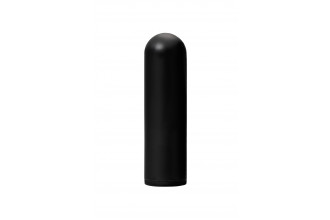 Черная перезаряжаемая вибропуля с пультом ДУ RealStick CALIBER